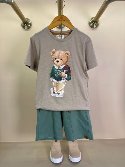 Camiseta Infantil Teddy Estudante Gelo - Dame