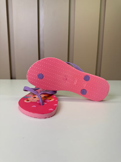 Chinelo Infantil Rosa Ursinha Com Sorvete e Bolsinha - Infanti