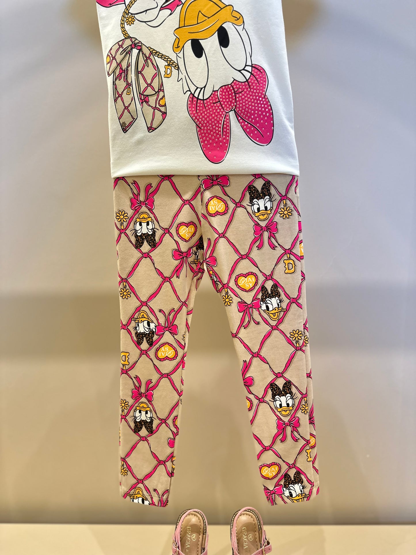Conjunto Infantil Blusa MC e Legging Estampado Disney - Momi