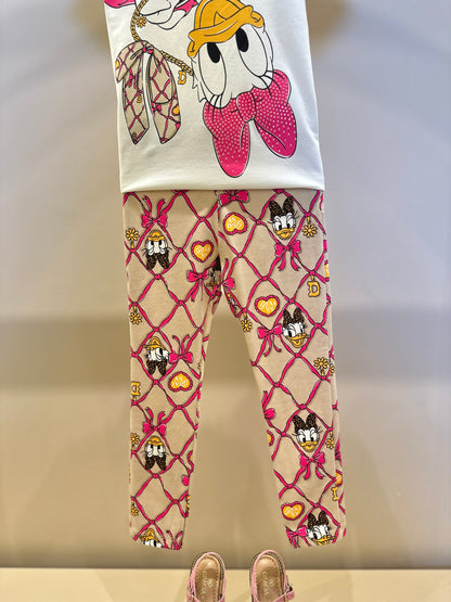 Conjunto Infantil Blusa MC e Legging Estampado Disney - Momi