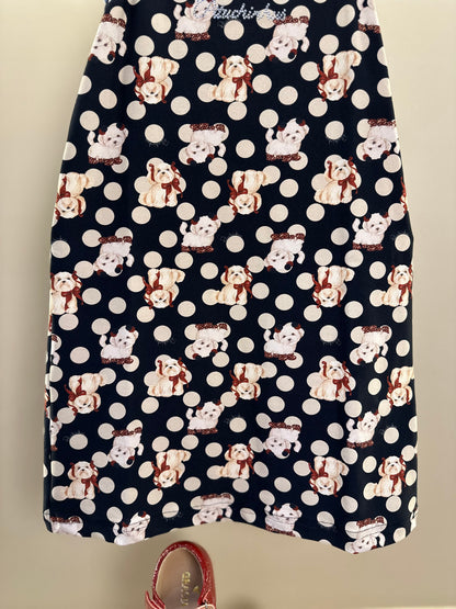 Vestido Infantil Tule Babados Poá Cachorrinhos - Pituchinhus