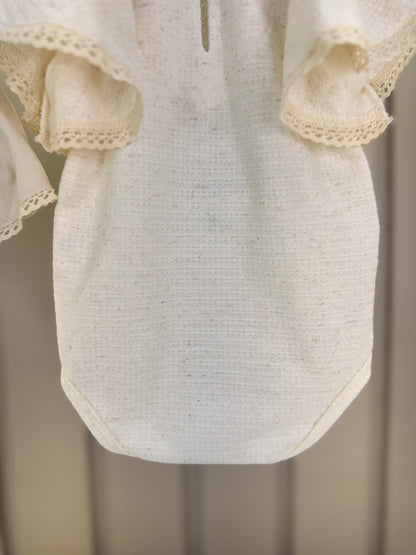 Conjunto Bebê Body Golinha e Calcinha Babado Pérola - Charpey