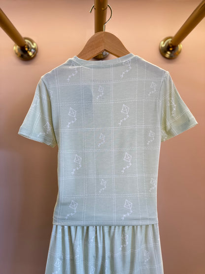 Pijama Infantil Comfy Blusa MC e Shorts Green Forest - Conforteca