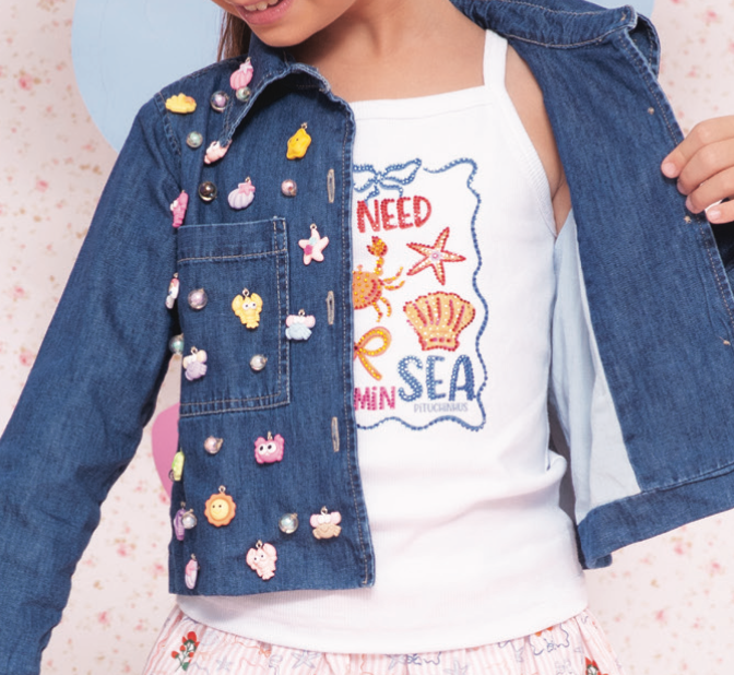 Blusa Infantil Branca Alça I Need Sea - Pituchinhus