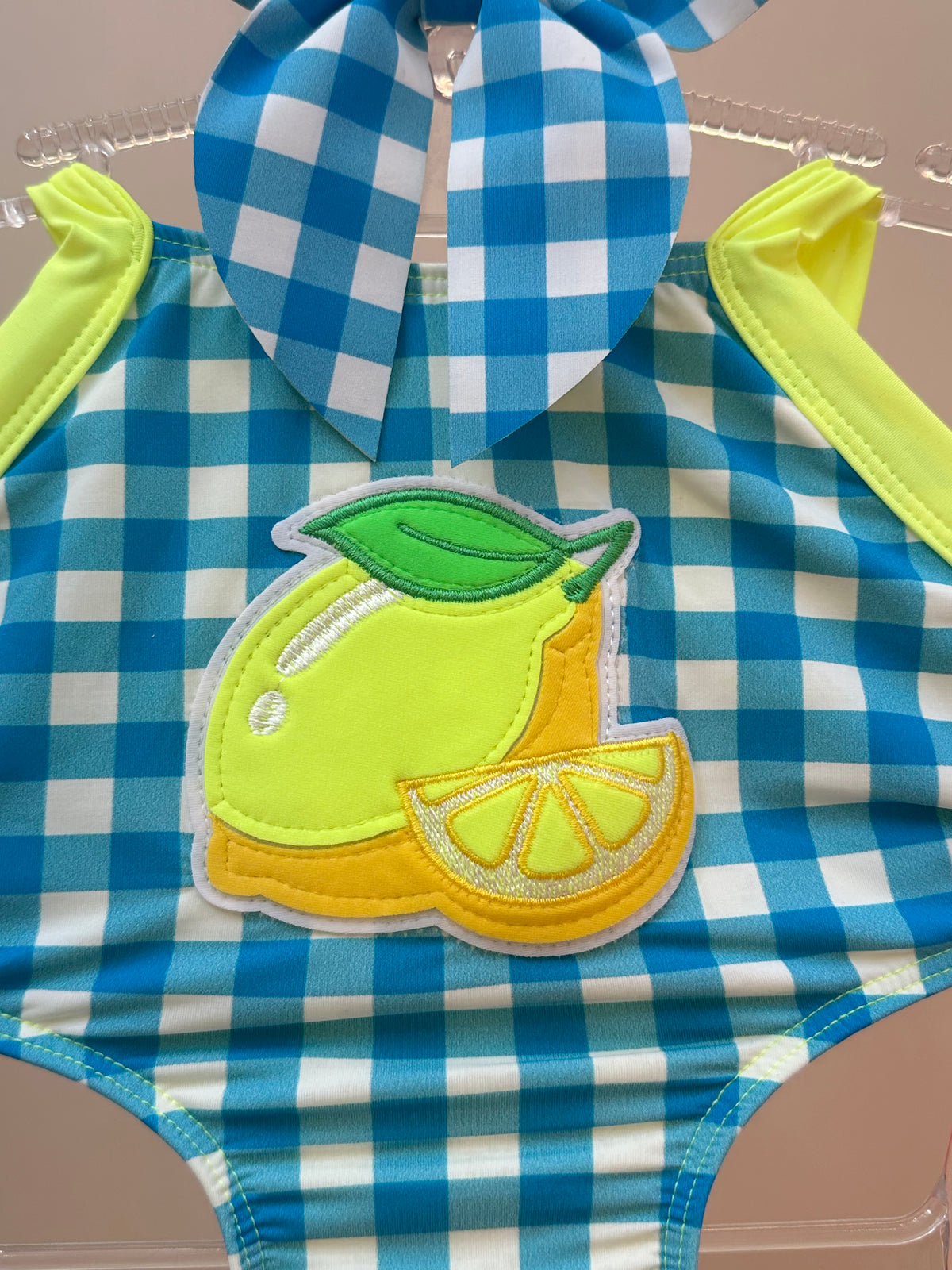Maiô Infantil Camila Est. Vichy Limão - Siri Kids