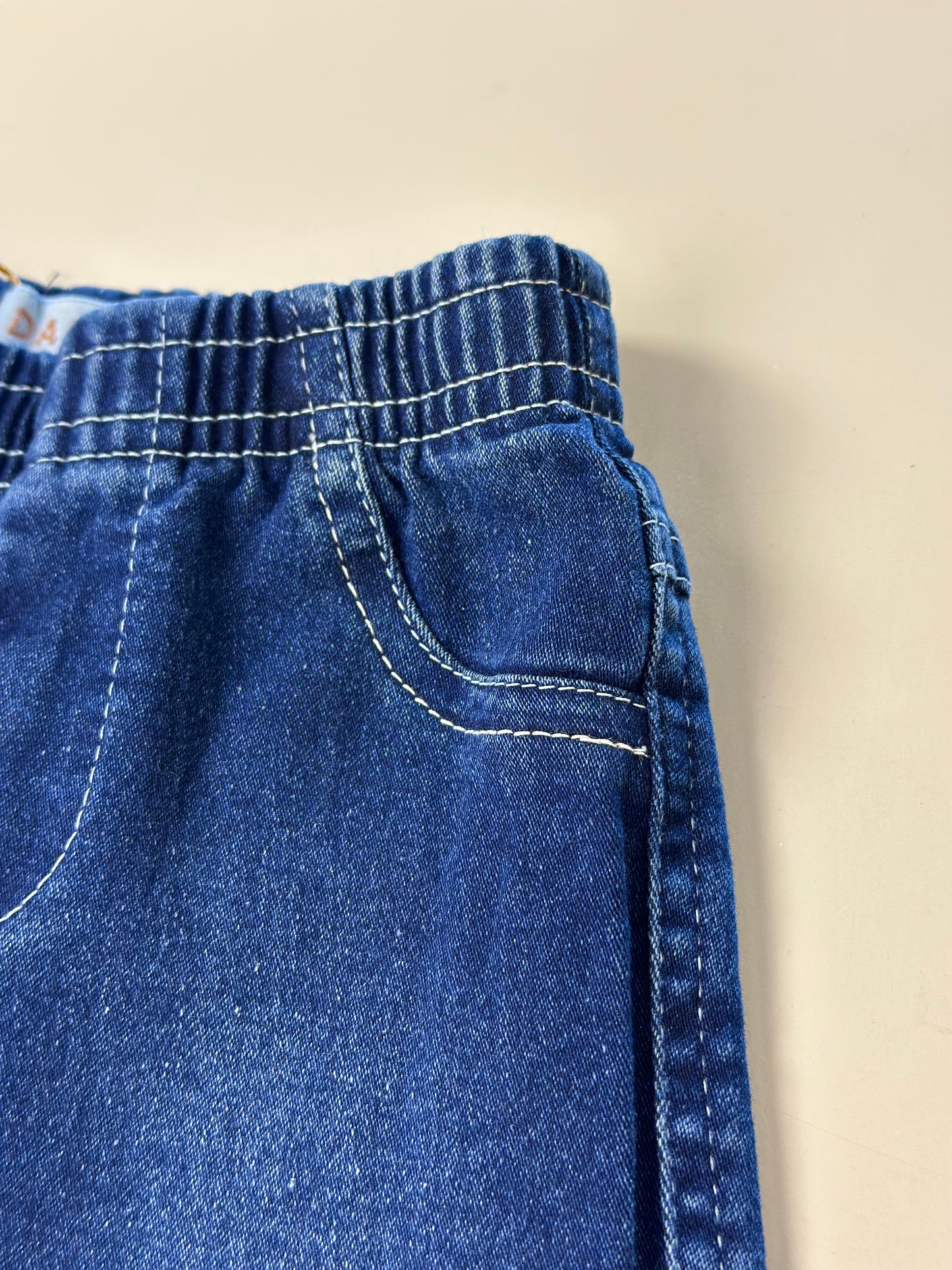 Calça Jeans Bebê Skinny Elastano Marinho - Dame