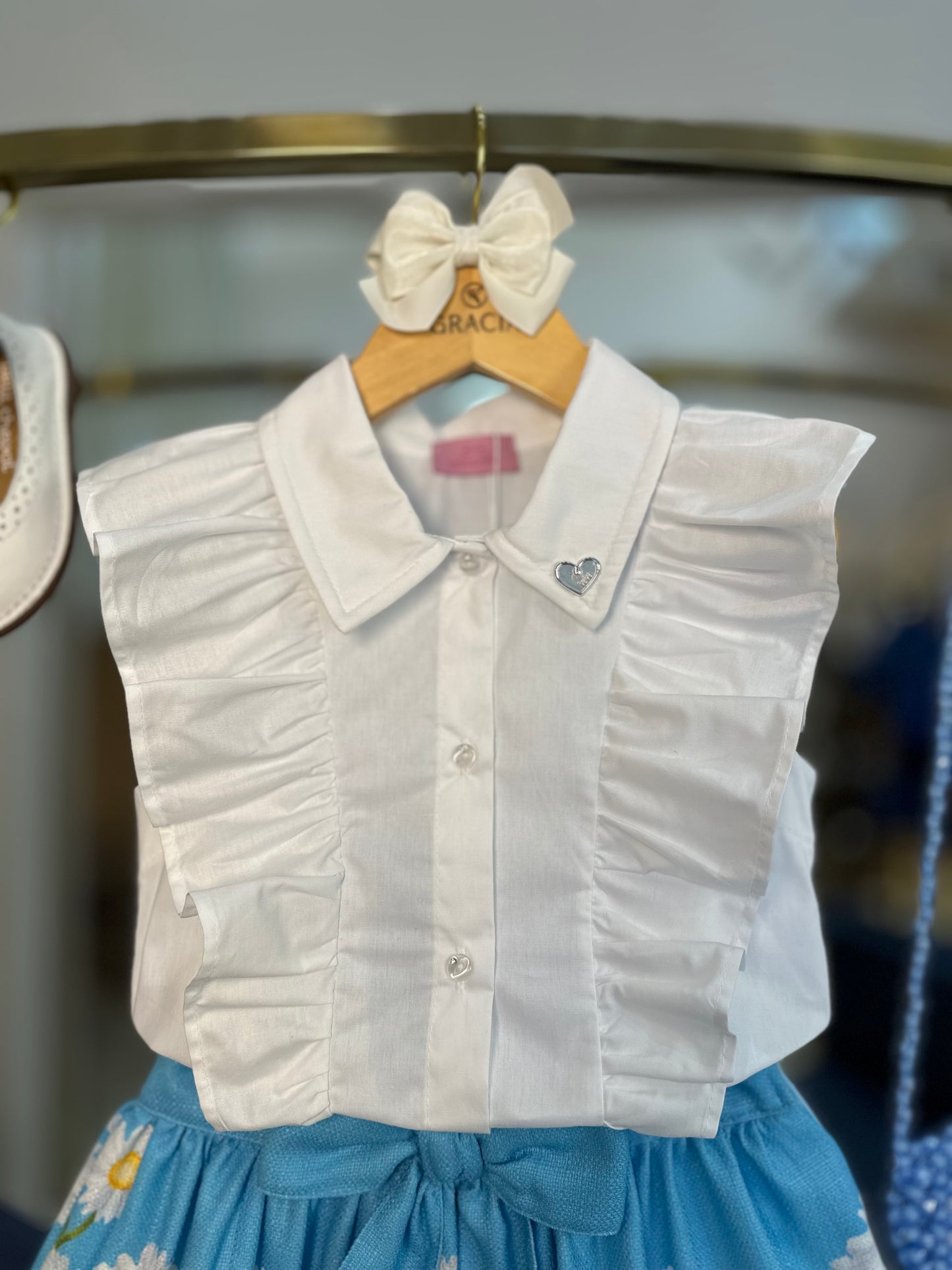 Conjunto Infantil Blusa e Saia-shorts Girassol - Luluzinha