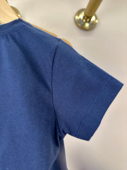 Conjunto Infantil Camiseta Johnny Jumpers Azul Marinho e Bermuda Molevisco Urban Flow Preto - Little Johnny