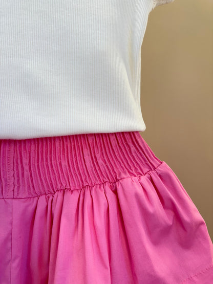 Conjunto Infantil Blusa Off Joia Coração e Saia Babado Rosa - Animê
