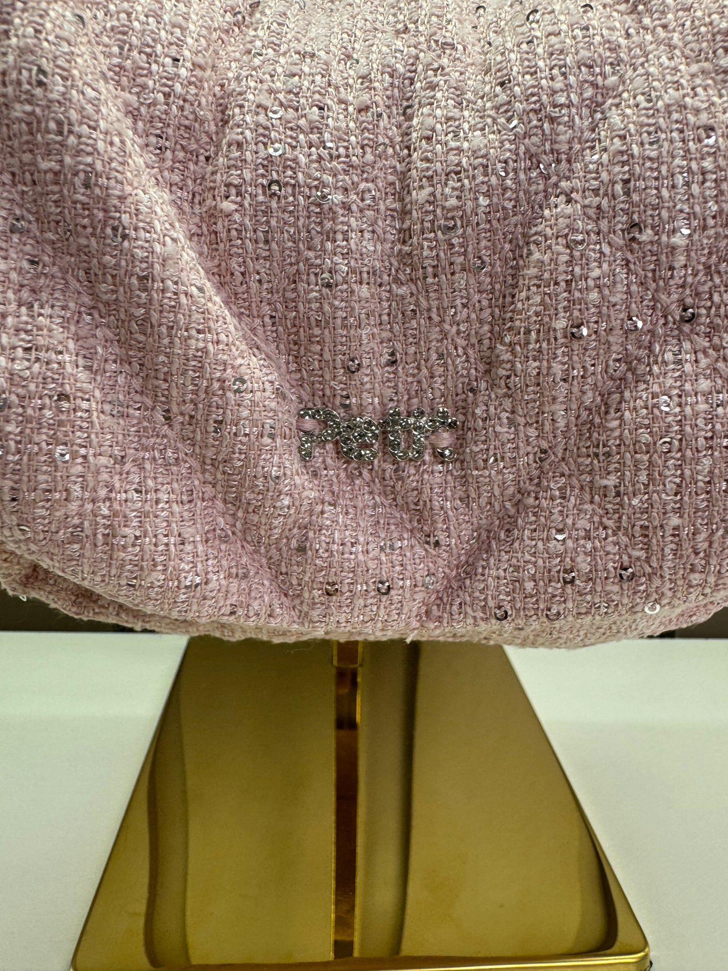 Bolsa Infantil Tweed Shine Rosa - Petit Cherie