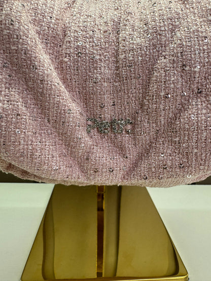 Bolsa Infantil Tweed Shine Rosa - Petit Cherie