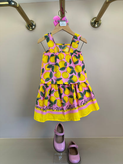 Conjunto Infantil Blusa e Saia Estampa Fruit Bear - Momi