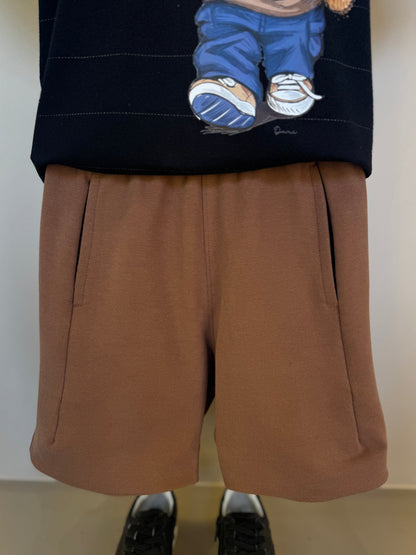 Bermuda Infantil Moletom Bolso Embutido Chocolate - Dame