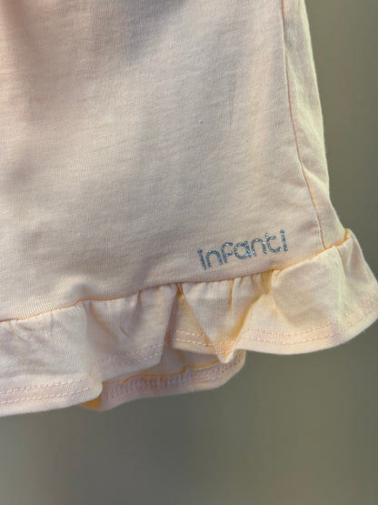Conjunto Infantil Pijama Blusa Ursinha e Shorts Com Babadinho - Infanti