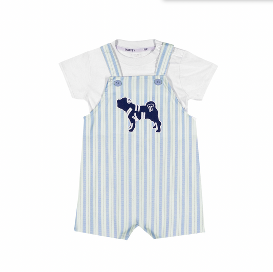 Macacão Bebê de Tricoline com Body de Algodão - Charpey PRÉ-VENDA