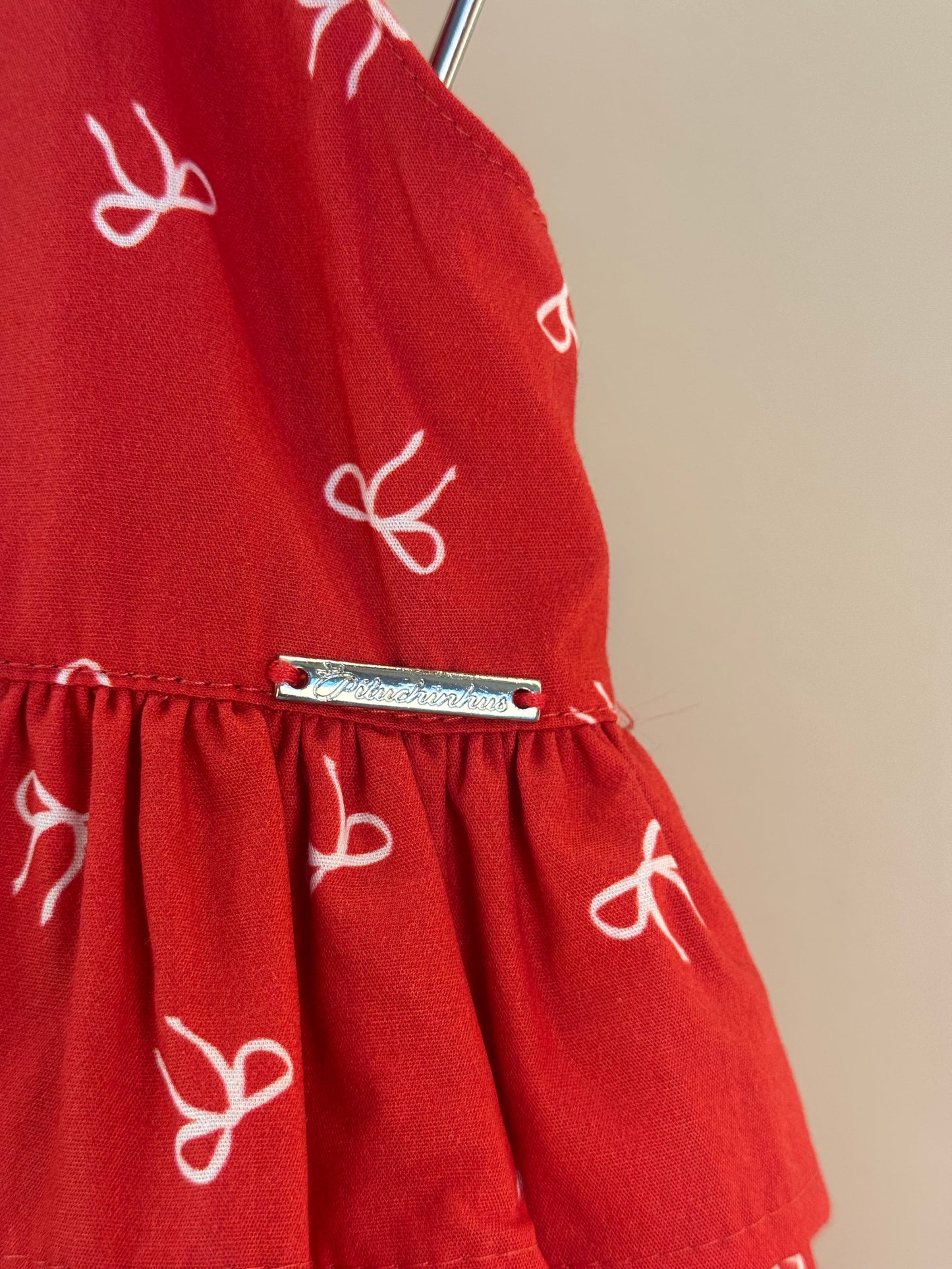 Conjunto Infantil Blusa Babados Lacinhos e Calça Pantacourt Lacinhos - Pituchinhus