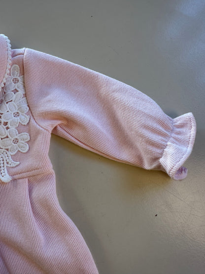 Saída de Maternidade de Algodão Luxo Rosa - Roana