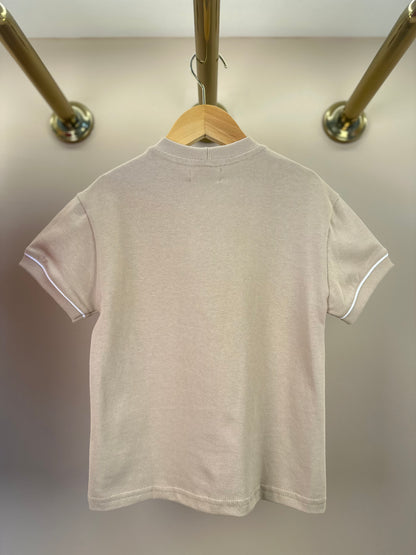 Conjunto Infantil Camiseta Teddy Bananas e Bermuda Bege - Dame
