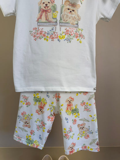 Conjunto Infantil Blusa Laço Maxxi Lateral e Shorts Legging - Petit Cherie