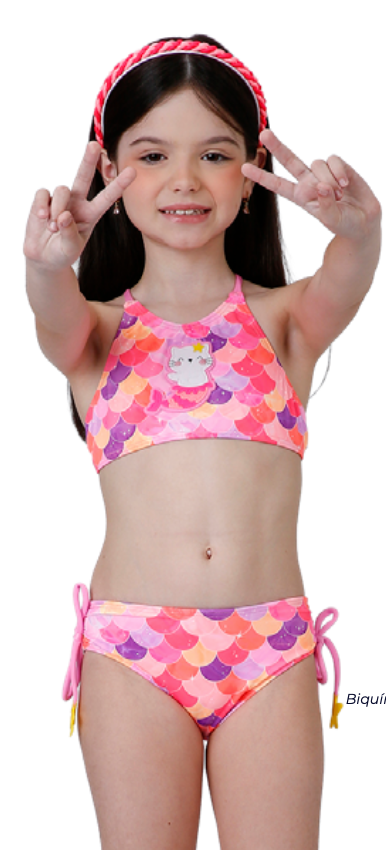 Biquíni Infantil Cropped Tammy Est Catfish - Siri Kids