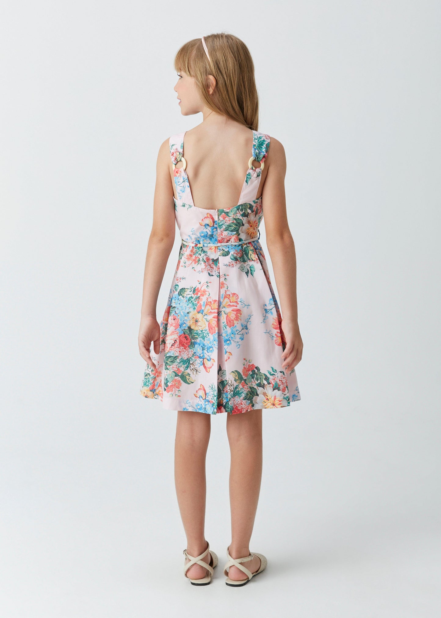 Vestido Pregas Flowers - 1+1 - Gracia