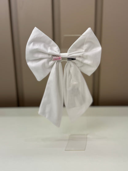 Laço Infantil Luxo Branco Bordado Nossa Senhora Aparecida - Roana