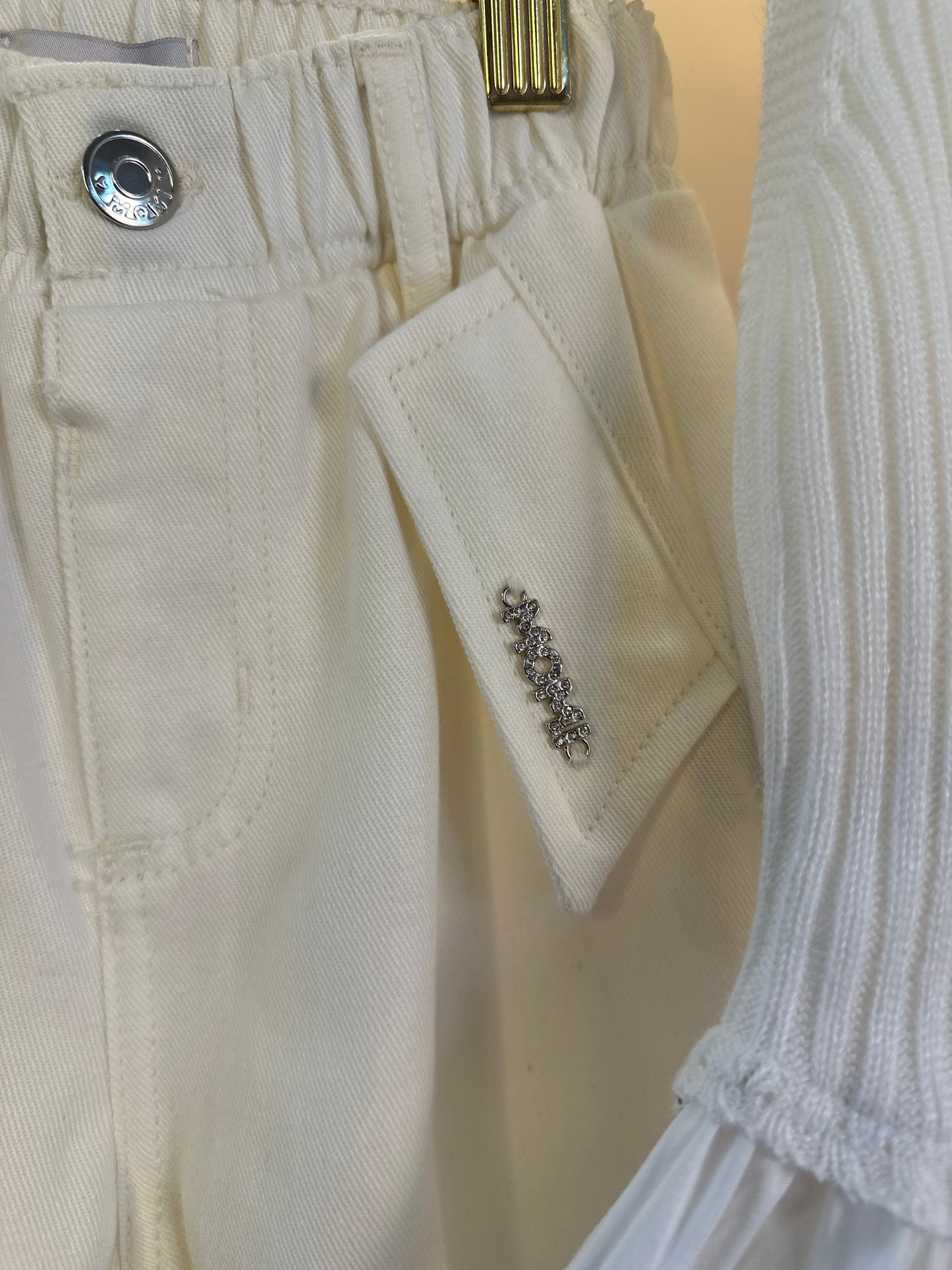 Conjunto Infantil Blusa Tricot Lacinhos e Babados e Calça Style Pantalona - Momi