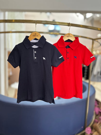 Camisa Polo Infantil Piquet Marinho - Charpey
