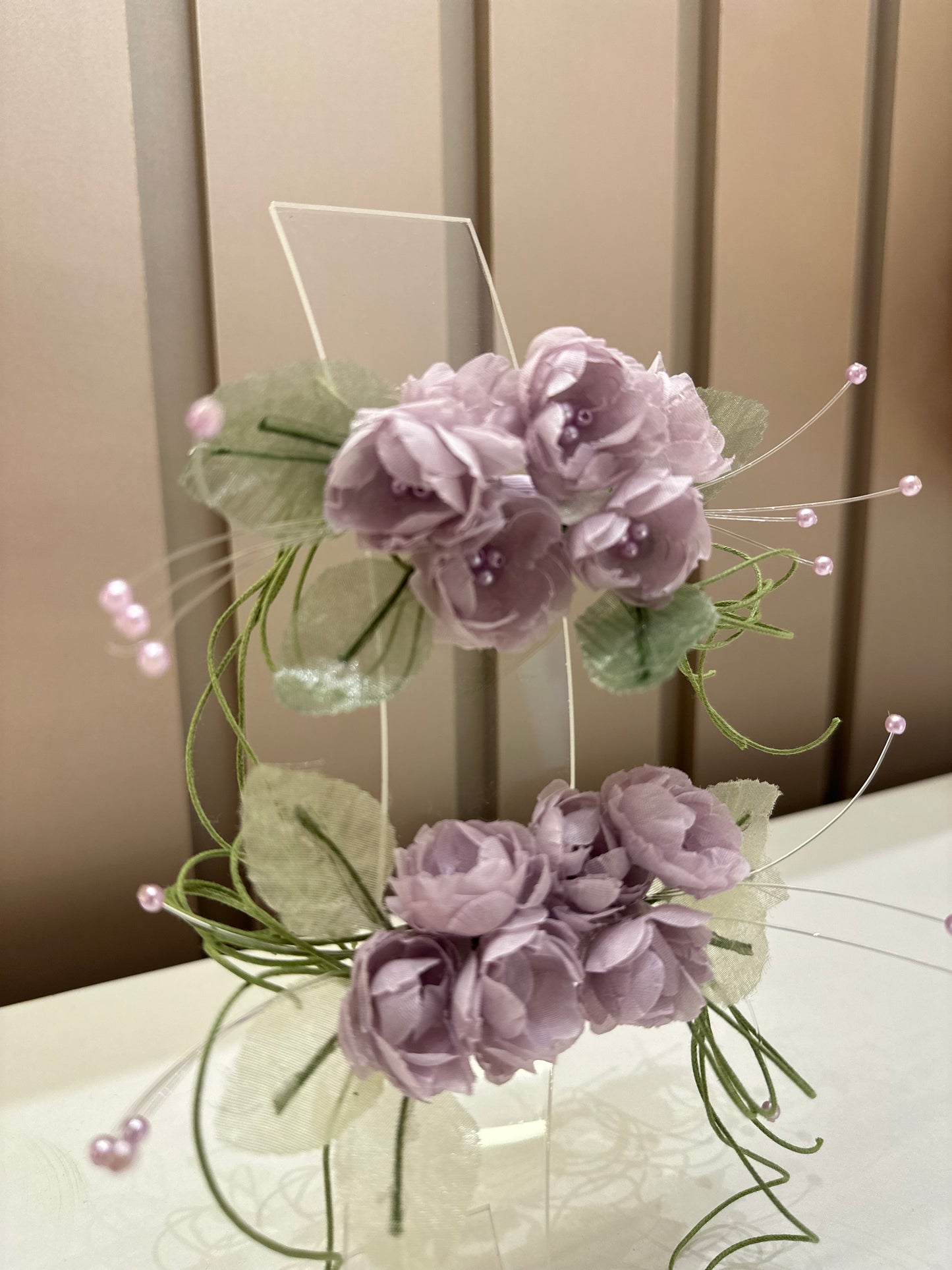Laço Infantil Bouquet Flores Lilás - Mio Bebê