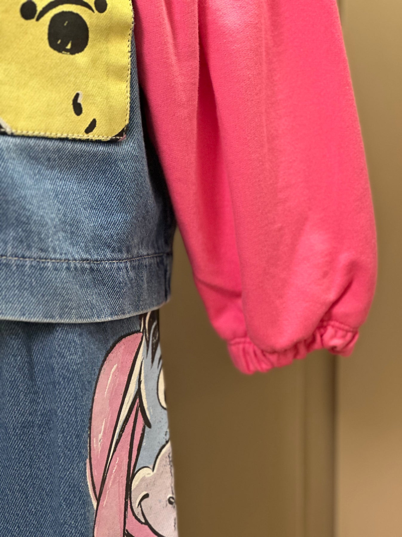 Jaqueta  Infantil Jeans com Moletom Pooh - Animê Petite