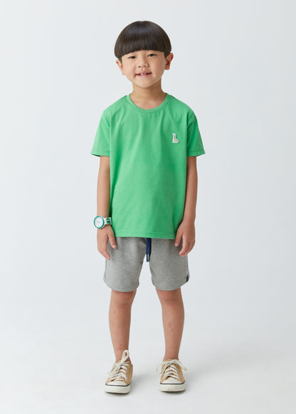 Conjunto Tshirt Verde e Shorts Moletinho - Beabá