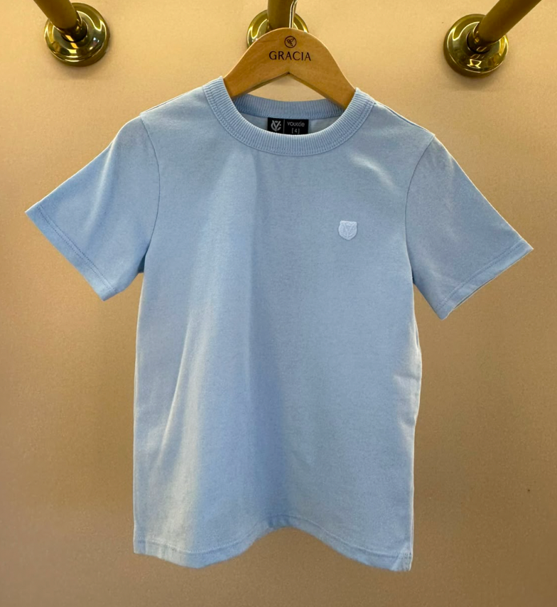 Camiseta Infantil Essentials Azul Claro - Youccie