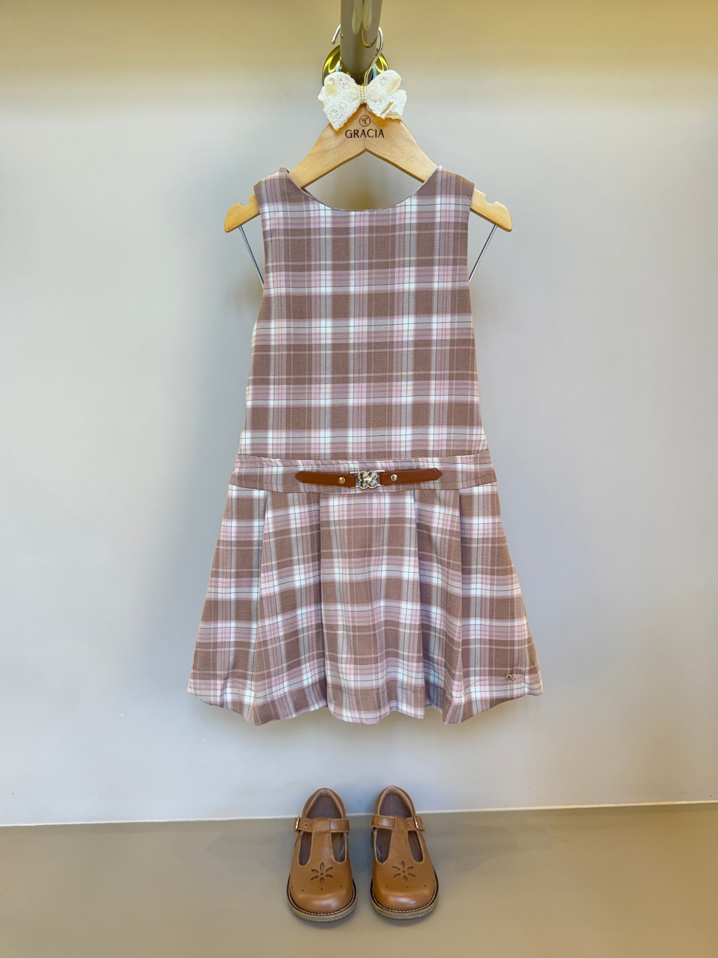 Vestido Infantil Alfaiataria com Cinto - Petit Cherie
