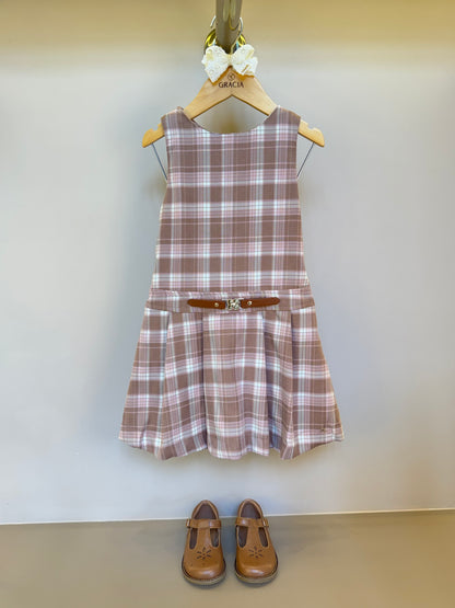 Vestido Infantil Alfaiataria com Cinto - Petit Cherie