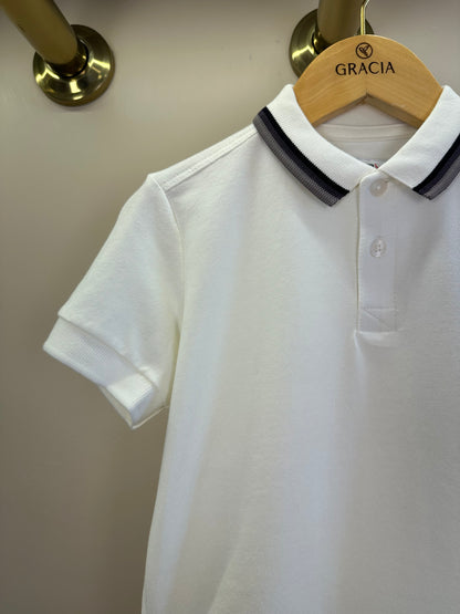Polo Infantil Piquet Básica Off White - Reserva Mini