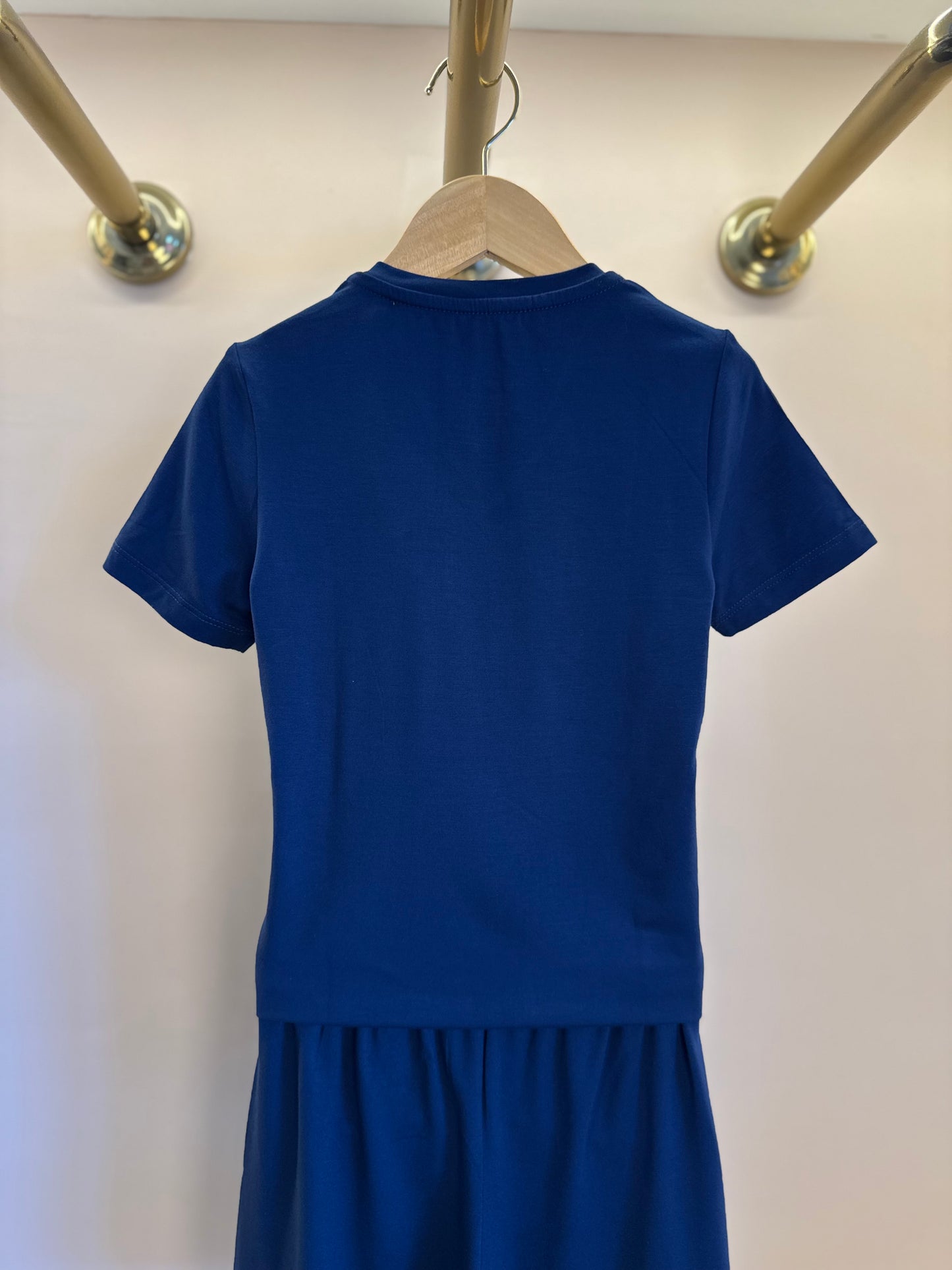 Pijama Infantil Le Basique Blusa MC e Shorts Azul Infinito - Conforteca