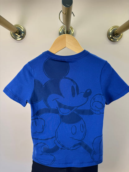 Conjunto Infantil T - Shirt Estampa Mickey Mouse e Bermuda Preta - Youccie