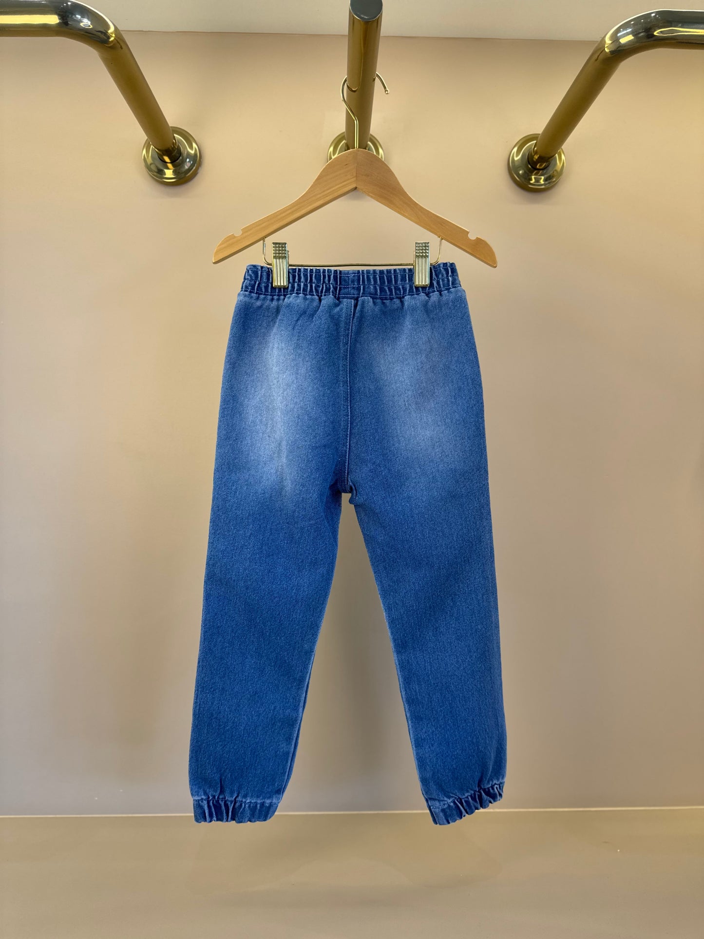 Calça Infantil Jogger Ursinho Jeans - Gabriela Aquarela