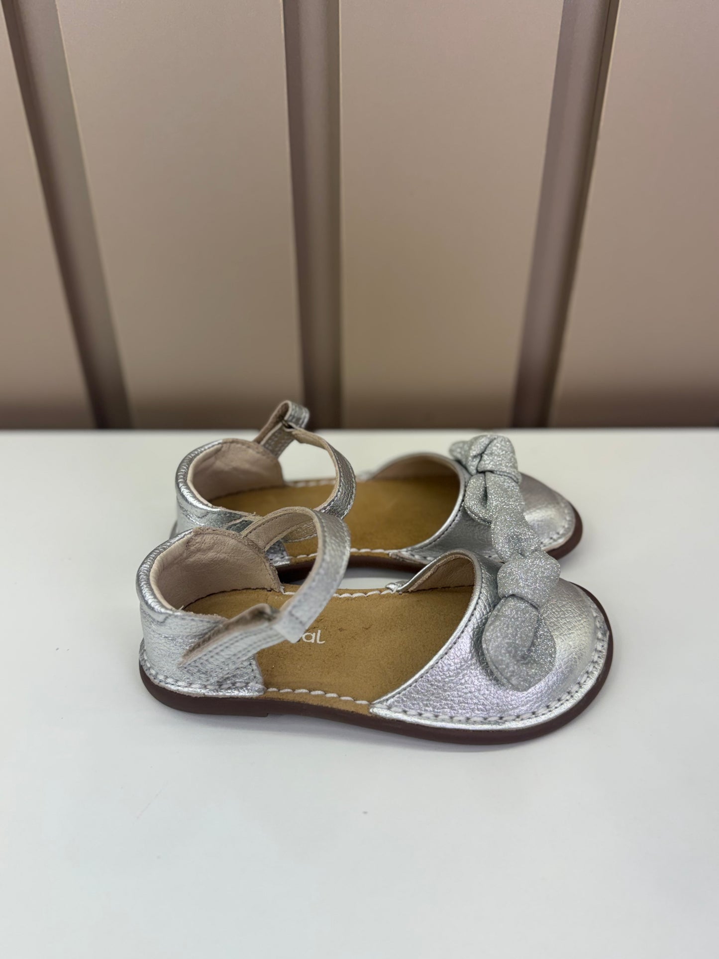 Sandália Infantil Ciranda Laço Argent Prata - Petit Cheval