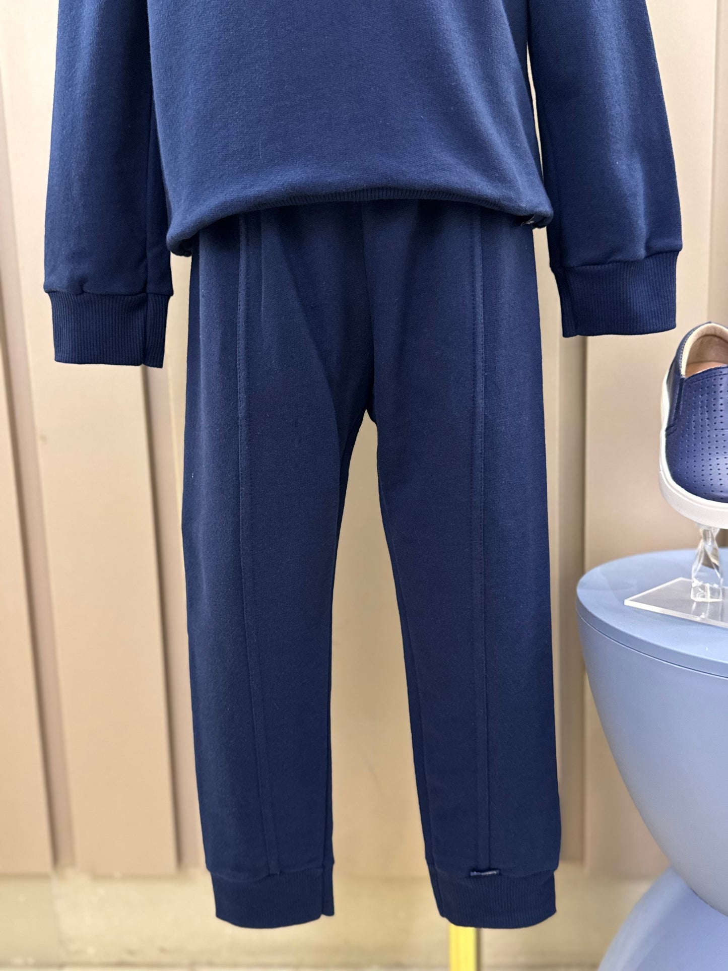 Conjunto Infantil Moletom Clássico YCC Casaco e Calça Marinho - Youccie