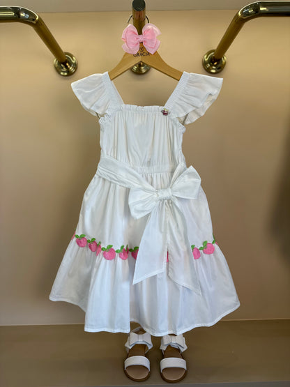 Vestido Infantil Algodão Maçãzinhas - Momi