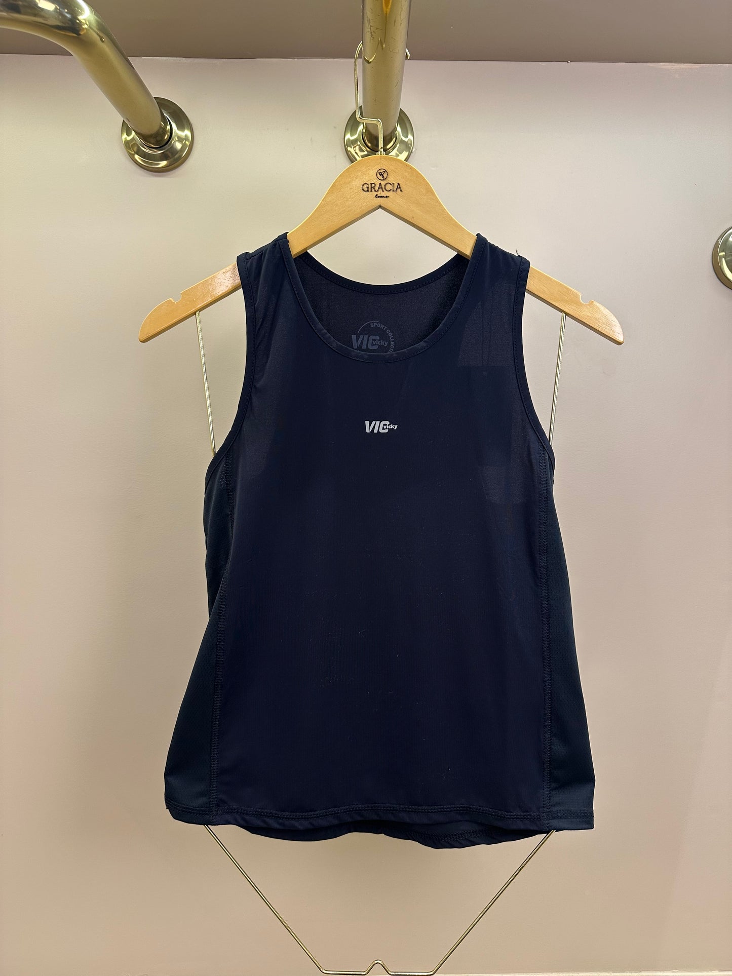 Blusa Teen Regata Preta - Vic Vick