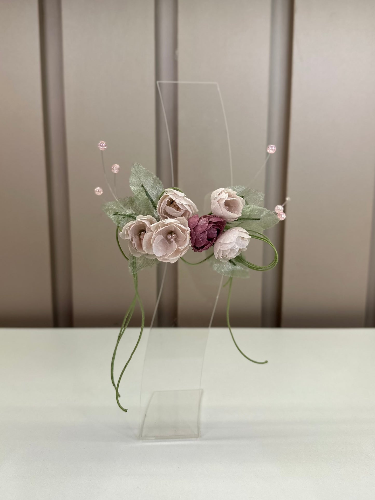 Laço Infantil Festa Tecido Bordado Champagne - Mio Bebê