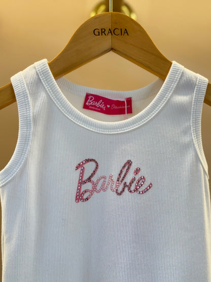 Regata Infantil Barbie Cristais Off White - Pituchinhus