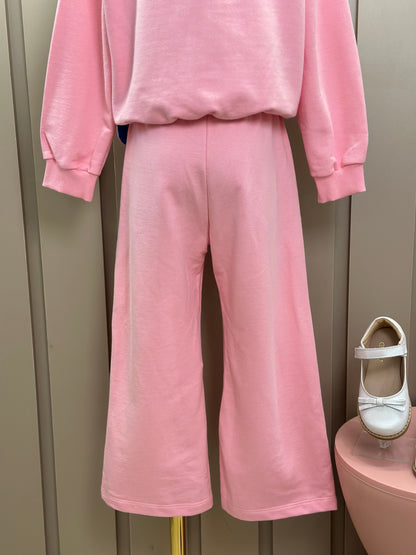Conjunto Infantil Moletom Casaco Stitch  e Calça Rosa Blossom - Momi