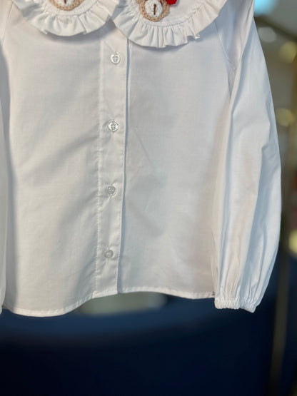 Camisa Infantil Babadinhos Ursas Crochê - Pituchinhus