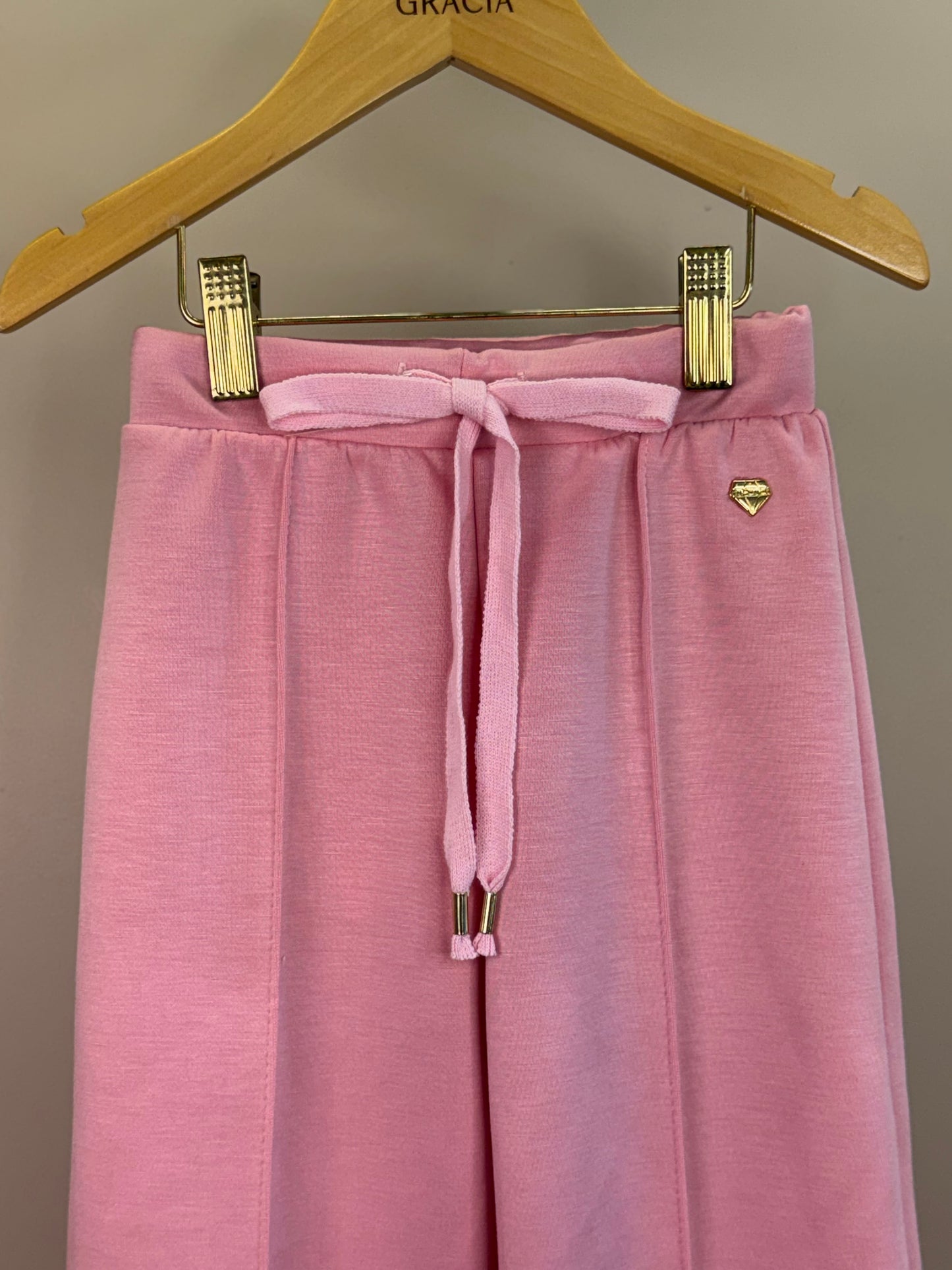 Calça Infantil Wide Leg Tecnonew Rosa - Infanti