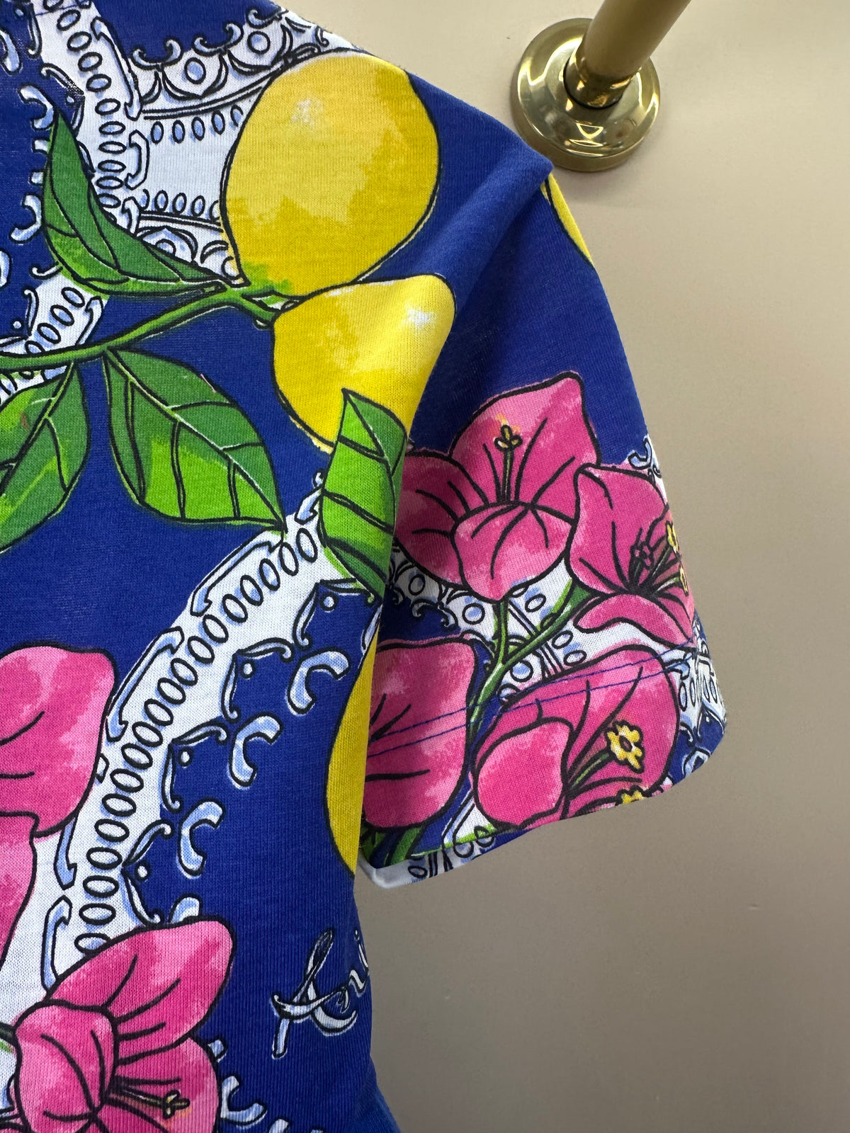 Conjunto Infantil Blusa Estampa Primavera Floral e Limões e Shorts Laço - Animê