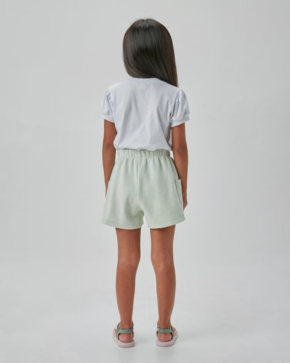 Conjunto Infantil Blusa Abacaxi Bordado e Shorts Bolsos - Beabá