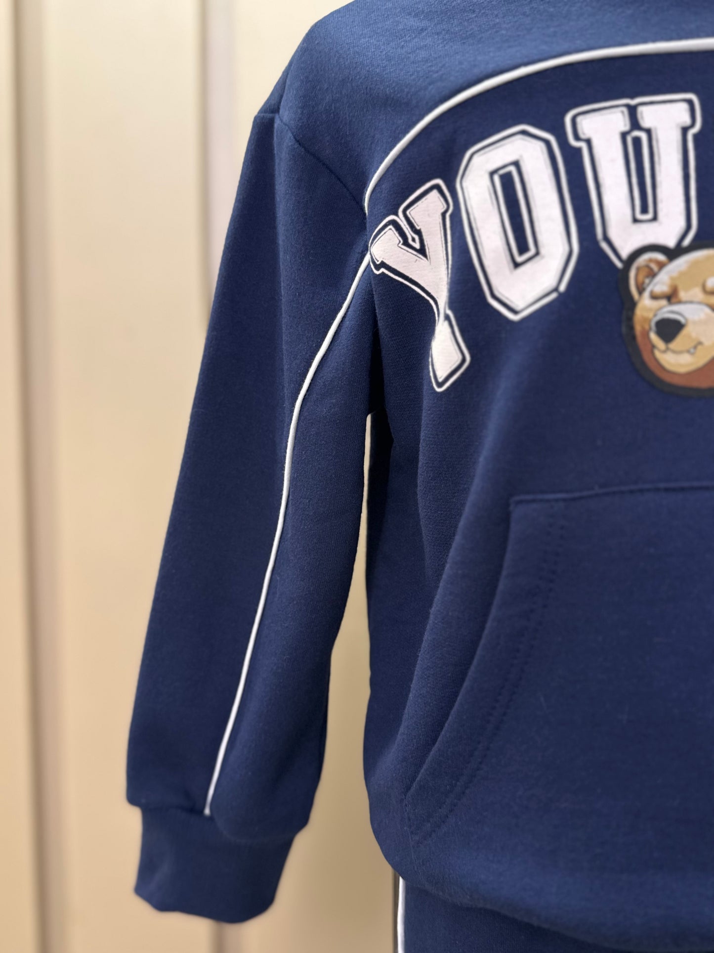 Conjunto Infantil Moletom YCC Ursinho Casaco e Calça Marinho - Youccie